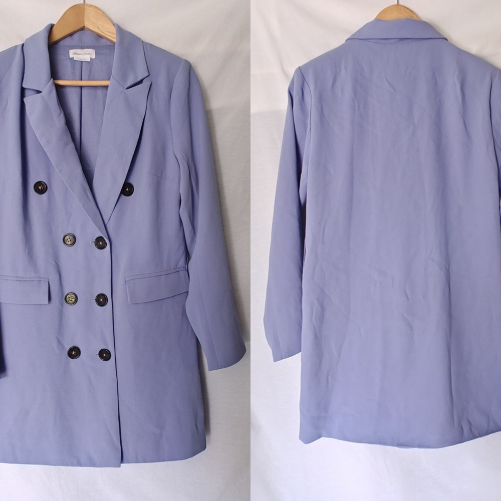 Lovers + Friends Diana Blazer Dress Periwinkle Purple Long‎ Sleeve Small S